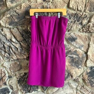 Elegant Magenta Strapless Dress